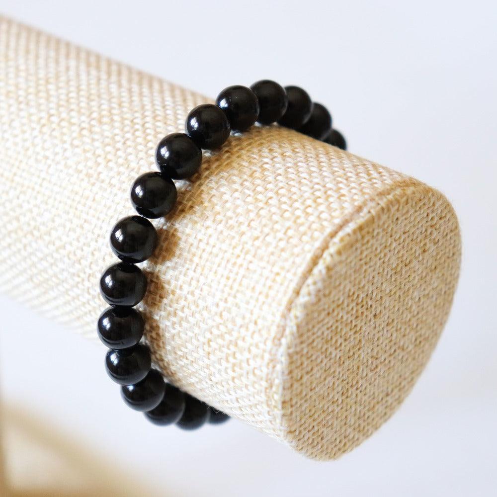 Bracelet en Obsidienne noire-4