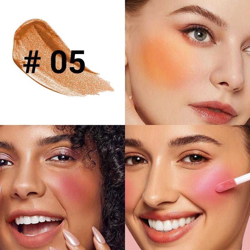 LUXAZA Shimmer Liquid Blush - 3 Colors for Perfect Makeup Looks - go2shop