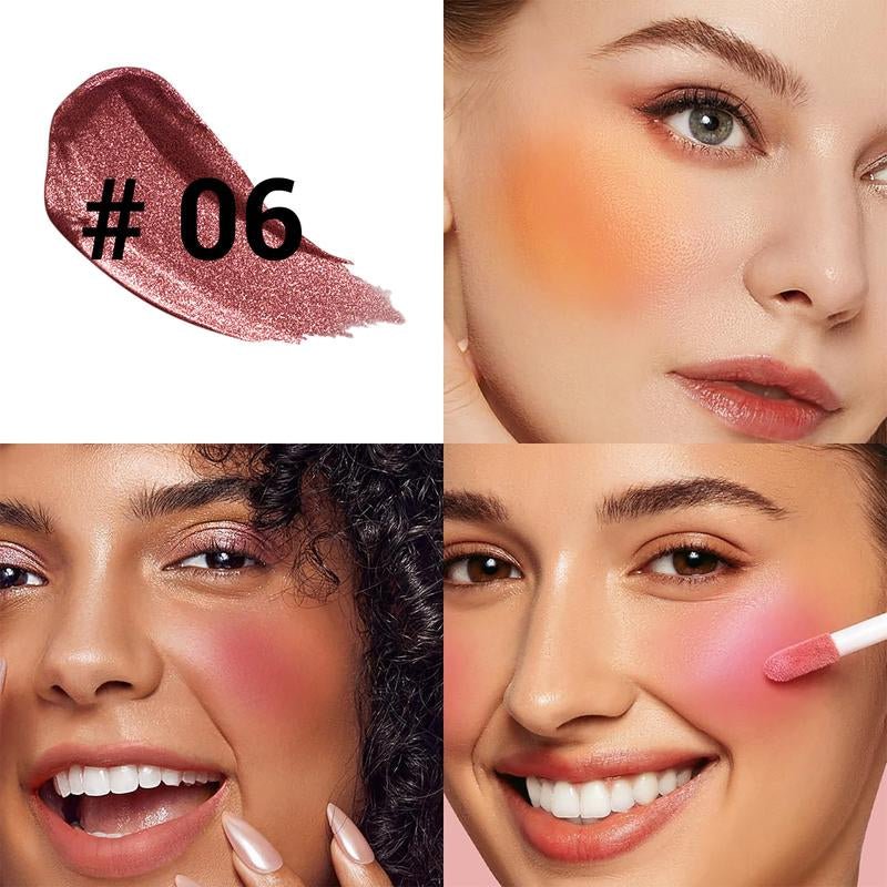 LUXAZA Shimmer Liquid Blush - 3 Colors for Perfect Makeup Looks - go2shop