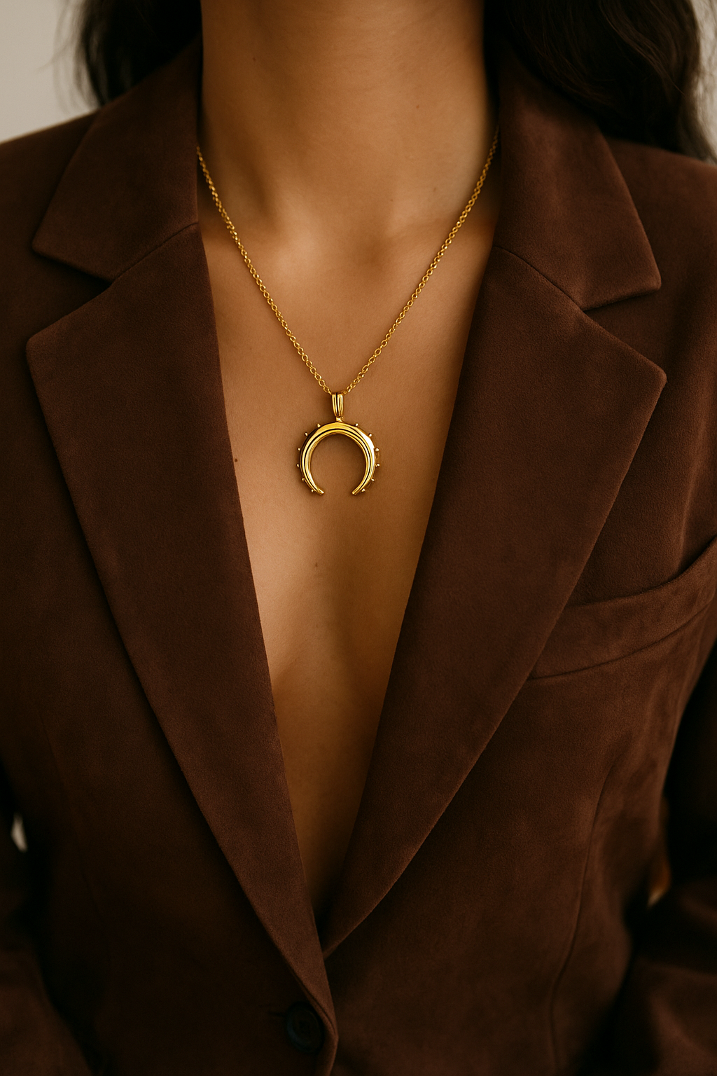 Crescent Moon Necklace-0