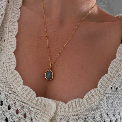Labradorite Gemstone Necklace-1