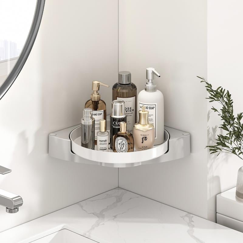 Corner Shower Caddy 360° Rotating Bathroom Organizers Shower Shelf for inside Shower,Shampoo Holder for Shower Wall,Bathroom Caddy Organizer,Shower Caddy Baseket,Bathroom Accessories - go2shop