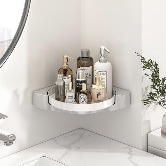 Corner Shower Caddy 360° Rotating Bathroom Organizers Shower Shelf for inside Shower,Shampoo Holder for Shower Wall,Bathroom Caddy Organizer,Shower Caddy Baseket,Bathroom Accessories - go2shop