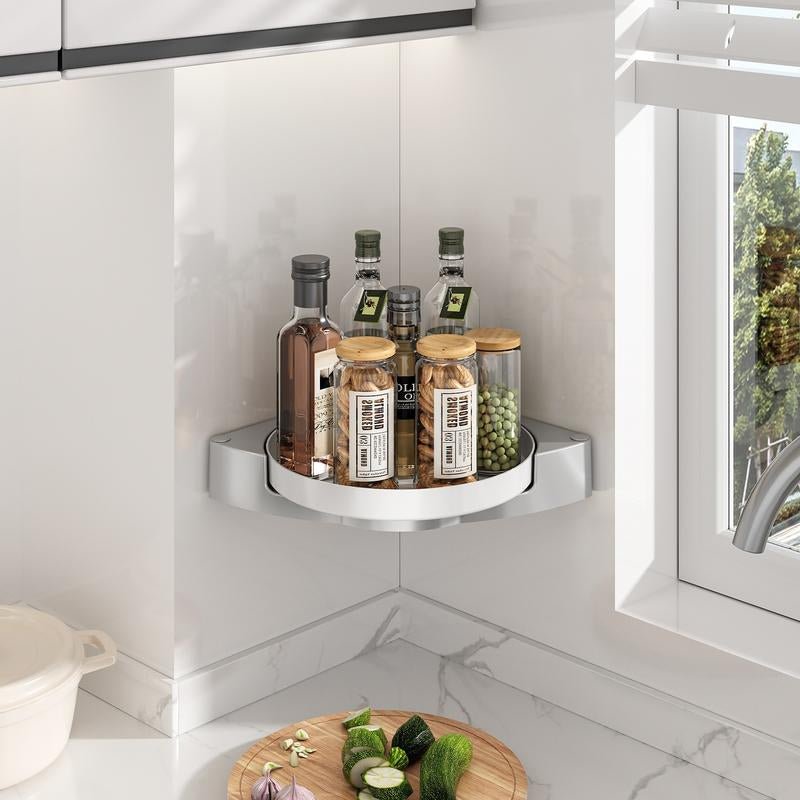 Corner Shower Caddy 360° Rotating Bathroom Organizers Shower Shelf for inside Shower,Shampoo Holder for Shower Wall,Bathroom Caddy Organizer,Shower Caddy Baseket,Bathroom Accessories - go2shop