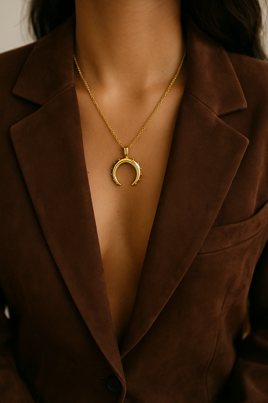 Crescent Moon Necklace-0