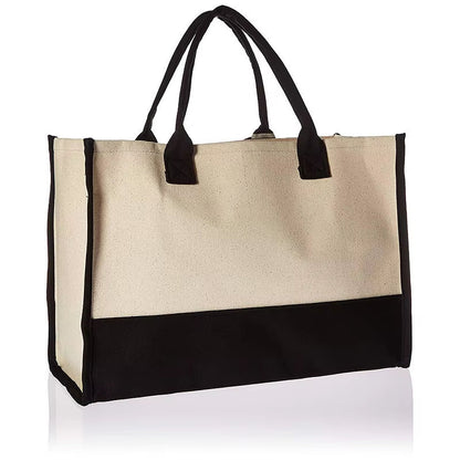 Tote Bag Fashion Canvas Totes Letters Flower Portable Beach Shoulder Shopping Casual Beach Bag Large Capacity Handbag Wholesale - go2shop
